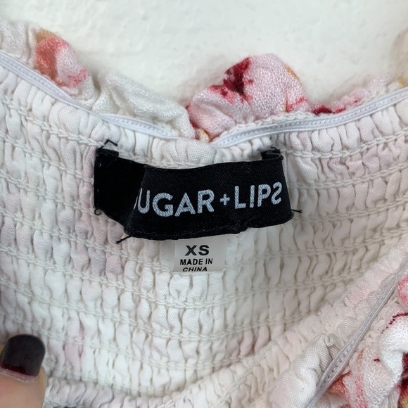 Sugar lips jumpsuit square neck wide crop leg EUC - Picture 7 of 9